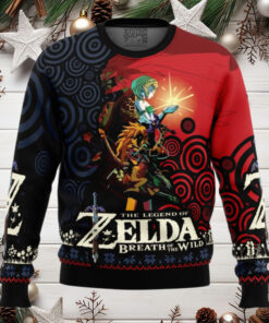 Triforce The Legend Of Zelda Anime Ape Chirstmas Gifts 2024 Xmas For Family And Friends Ugly Sweater