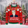 Trump Ugly Sweater Lets Go Brandon Funny Santa Gift For Family Ugly Christmas Sweater