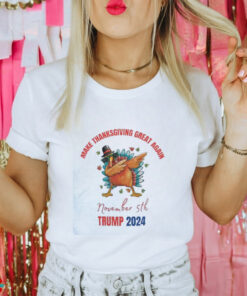 Turkey dabbing make Thanksgiving great again Trump 2024 shirt