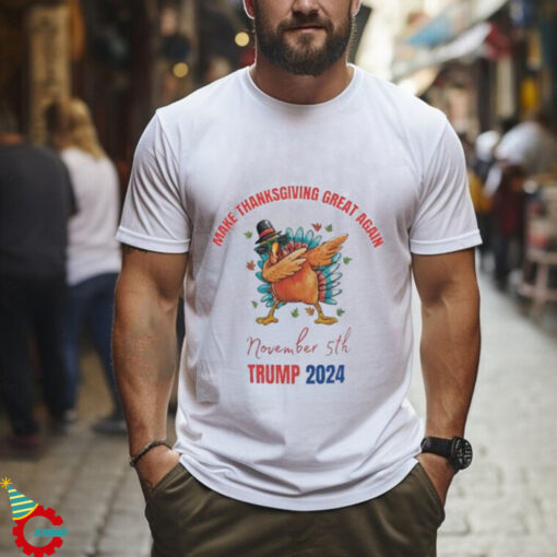 Turkey dabbing make Thanksgiving great again Trump 2024 shirt