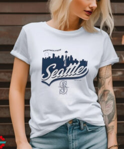 Women's Seattle Mariners WEAR by Erin Andrews White Domestic Postcard Long Sleeve T Shirt