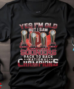 Yes I’m old but I saw sooners back to back national champions shirt