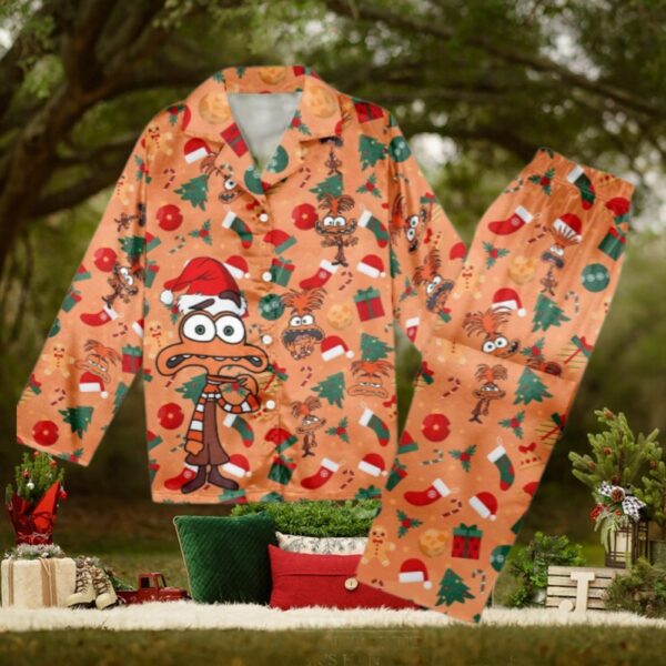 Anxiety Inside Out Christmas Pajamas, Inside Out Christmas Pajamas Set