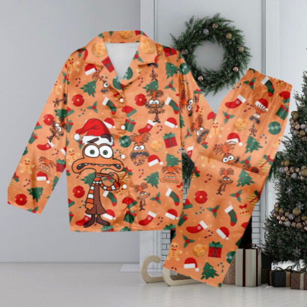 Anxiety Inside Out Christmas Pajamas, Inside Out Christmas Pajamas Set