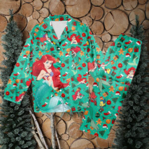 Ariel Christmas Pajamas, Princess Christmas Pajama Set Gift Women For Holiday