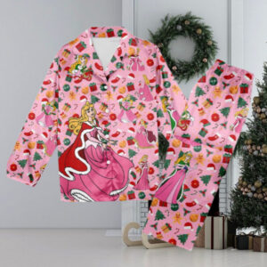 Aurora Princess Christmas Pajamas, Princess Christmas Pajama Set Gift Women