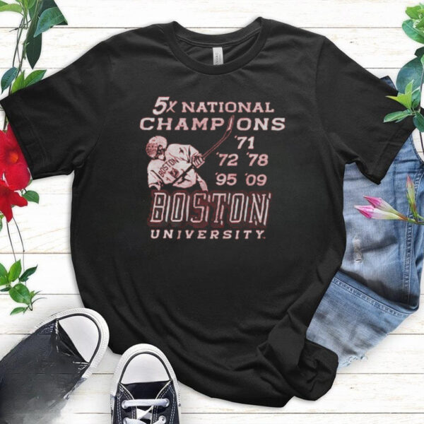 Boston University Hockey 5x National Champions Shirt