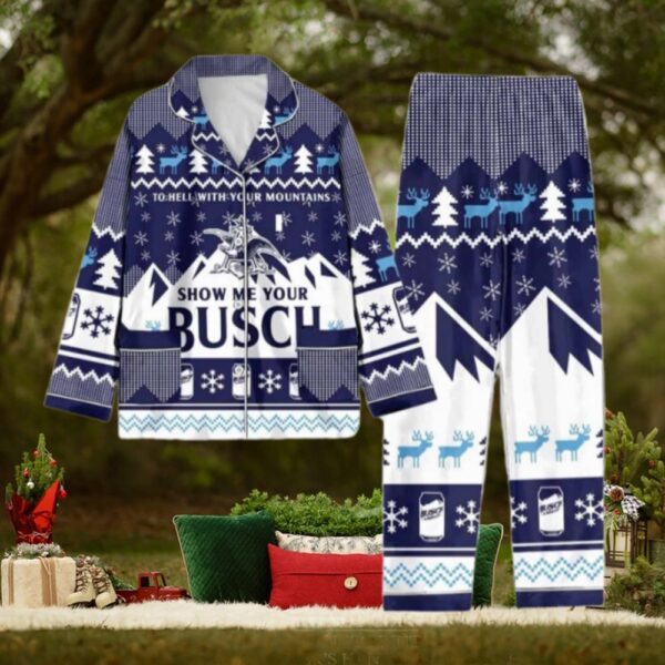 Busch Light Pajamas Christmas Set