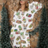 Christmas Canned Pickles Satin Pajama Set