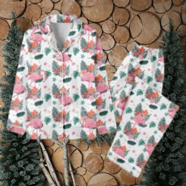 Christmas Flamingo Pajama Set