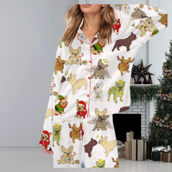 Christmas French Bulldog Christmas Pajamas, French Bulldog Pajamas Set