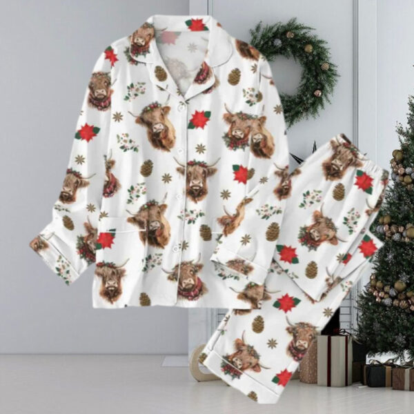 Christmas Highland Cow Pajama Set