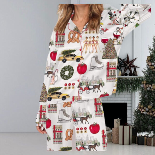 Christmas In New York Christmas Pajamas, Christmas In New York Pajamas Set