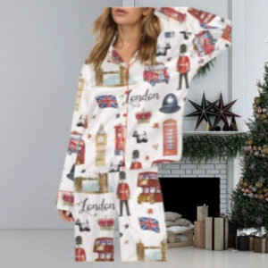 Christmas London Satin Pajama Set