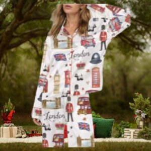 Christmas London Satin Pajama Set