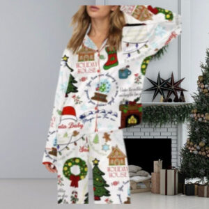 Christmas Lyrics Satin Pajama Set