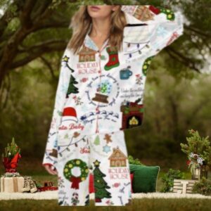 Christmas Lyrics Satin Pajama Set