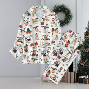 Corgi Dog Christmas Pajama Set