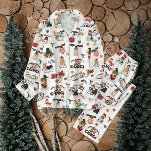 Corgi Dog Christmas Pajama Set