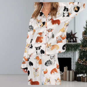 Corgi Dog Christmas Pajamas, Corgi Dog Pajamas Set