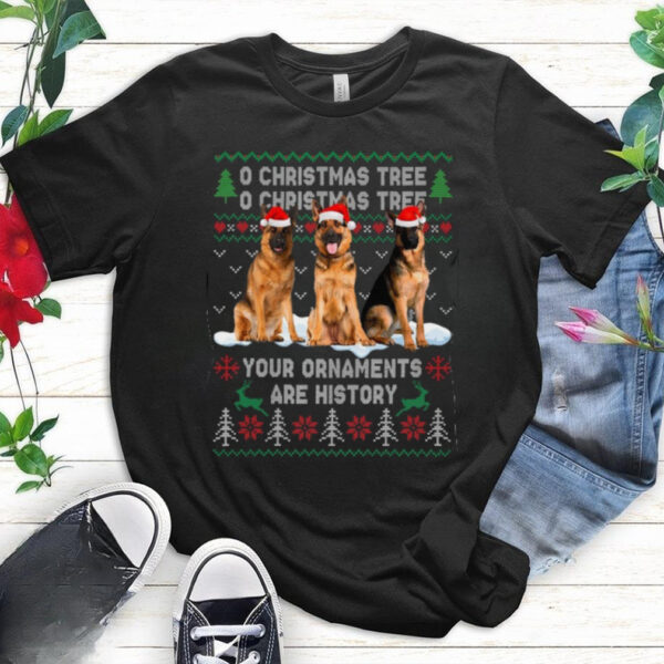 Cute German Shepherd Dog Oh Christmas Tree Xmas German Shepherd T Shirt