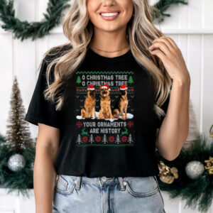 Cute German Shepherd Dog Oh Christmas Tree Xmas German Shepherd T Shirt