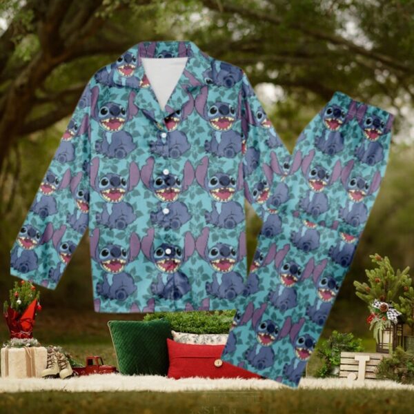 Cute Stitch Pajamas, Tropical Stitch Pajamas Set Women