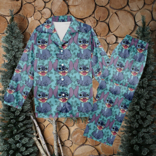 Cute Stitch Pajamas, Tropical Stitch Pajamas Set Women