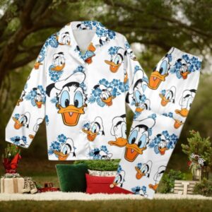 Donald Duck Pajamas Set Women, Cartoon Shirt For Women Pajamas