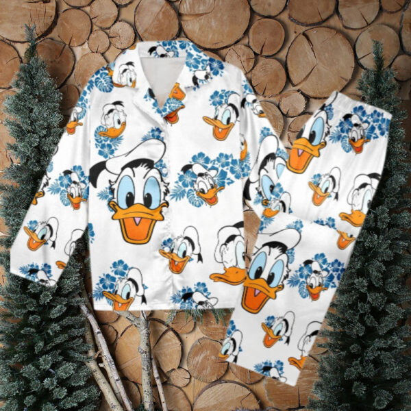 Donald Duck Pajamas Set Women, Cartoon Shirt For Women Pajamas