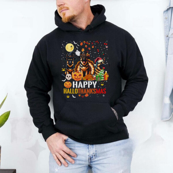 German Shepherd Dog Happy Halloween Thanksgiving Christmas German Shepherd T Shirt