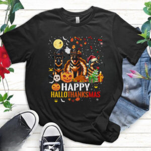 German Shepherd Dog Happy Halloween Thanksgiving Christmas German Shepherd T Shirt