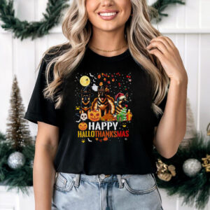 German Shepherd Dog Happy Halloween Thanksgiving Christmas German Shepherd T Shirt