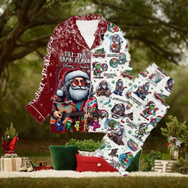 Grateful Dead Till This Damn Season Merry Deadmas Pajamas Set