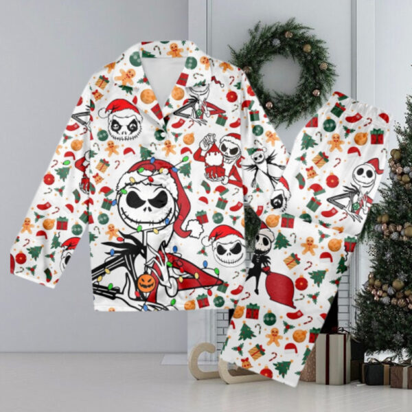 Jack Skelington Christmas Pajamas, Jack Skelington Xmas Holiday Pajamas Set