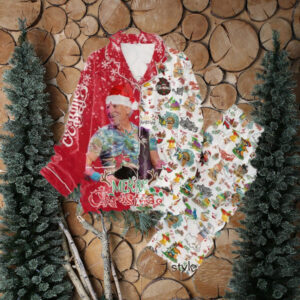 Jimmy Buffett Merry Christmas Button Down Pajamas Set