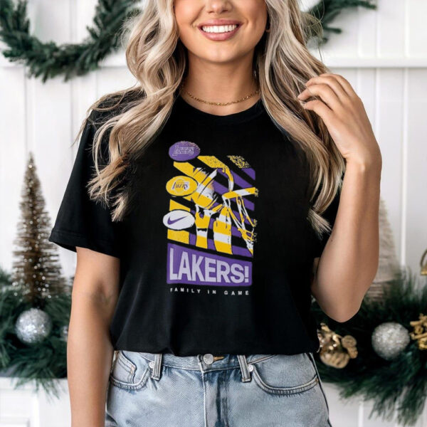 Los Angeles Lakers Family In Game Nike T Shirts