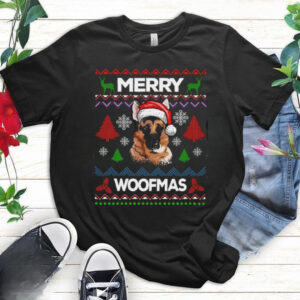 Merry Woofmas Christmas German Shepherd Lover German Shepherd T Shirt