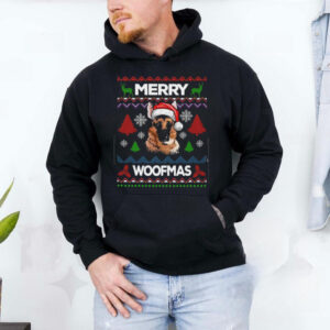 Merry Woofmas Ugly Sweater Christmas German Shepherd Lover Sweatshirt German Shepherd T Shirt