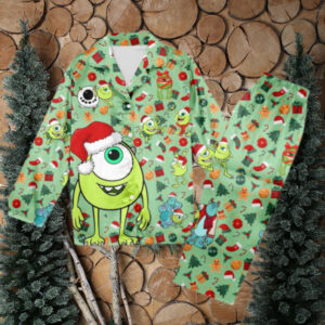 Mike Wazowski Christmas Pajamas, Monster Inc Christmas Pajama Set Gift Women