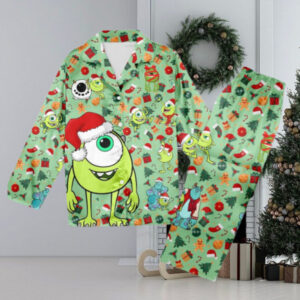 Mike Wazowski Christmas Pajamas, Monster Inc Christmas Pajama Set Gift Women