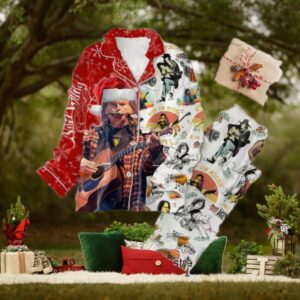 Neil Young Keep On Rockin In The Free Word Christmas 2024 Button Down Pajamas Set