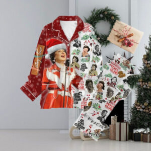 Patsy Cline Merry Christmas Down Pajamas Set