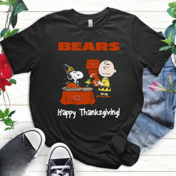 Peanuts Chicago Bears Football Happy Thanksgiving T Shirt