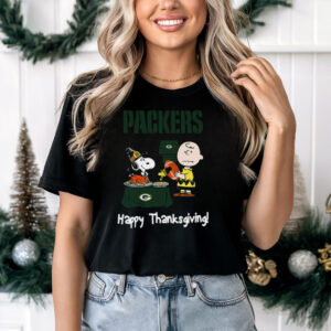 Peanuts Green Bay Packers Football Happy Thanksgiving T Shirt