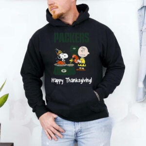 Peanuts Green Bay Packers Football Happy Thanksgiving T Shirt