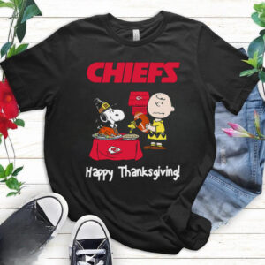 Peanuts Kansas City Chiefs Football Happy Thanksgiving T Shirt