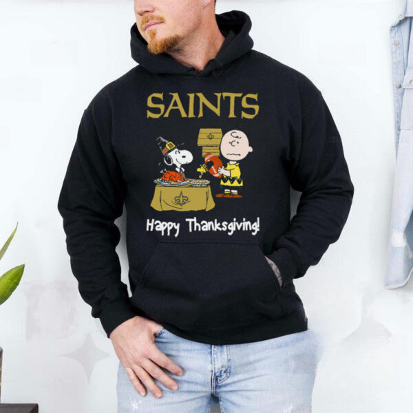 Peanuts New Orleans Saints Football Happy Thanksgiving T Shirt