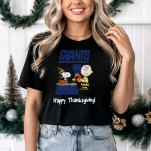 Peanuts New York Giants Football Happy Thanksgiving T Shirt