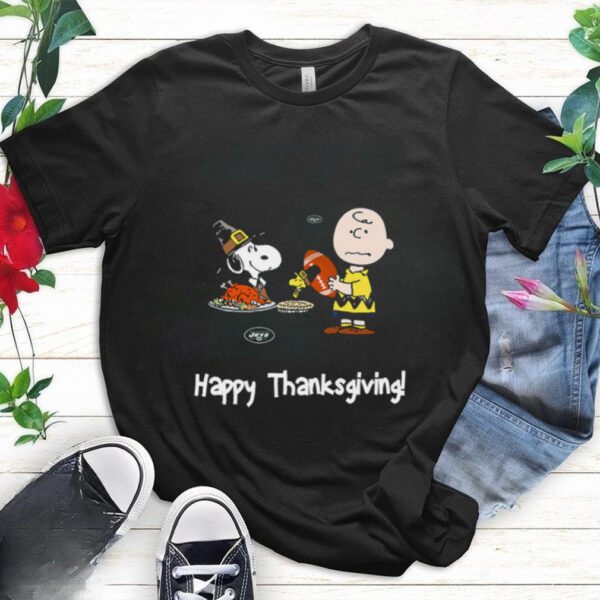 Peanuts New York Jets Football Happy Thanksgiving T Shirt